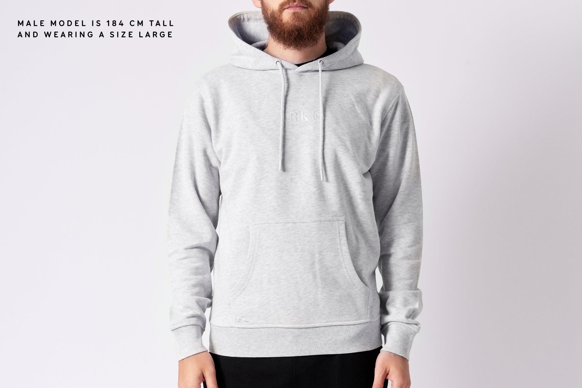 ARKK Apparel ARKK Box Logo Hoodie | Snow Melange Hoodie
